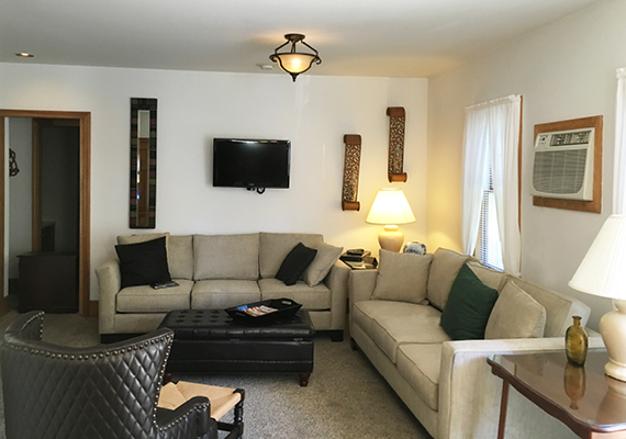 Large 3 bedroom, 2 bath with En suite master, fully stocked kitchen with a bar, full living room, full dining room, great private patio with hot tub, air conditioning and heating, WiFi, iHome, Comcast TV/DVD.
